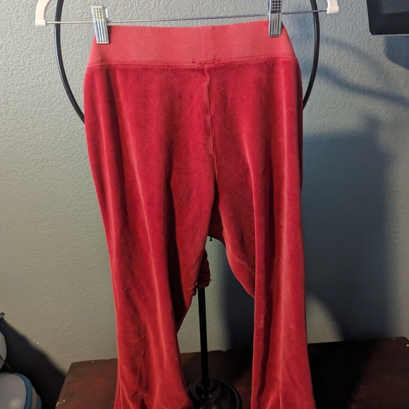 Vintage Juicy Couture Y2K red Terry Cloth Tracksuit Pants - Picture 6 of 6